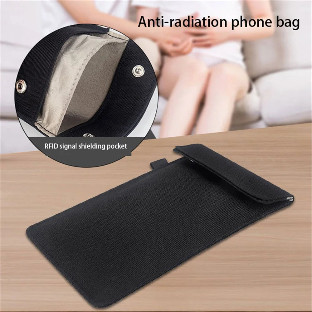 CL302 Oxford Cloth Signal Blocking Long Pouch RFID Blocker Phone Bag - Black - 2