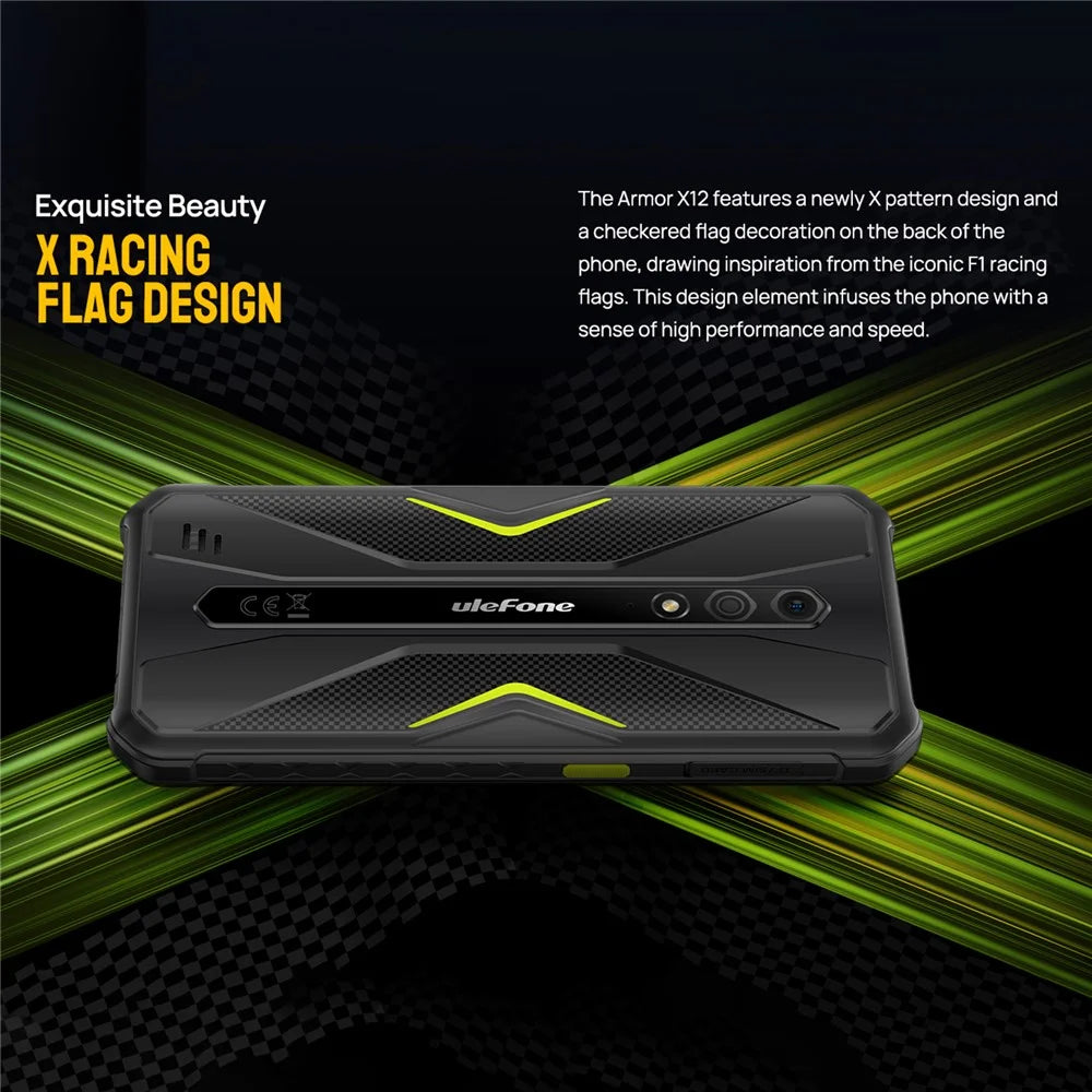 ULEFONE Armor X12 5.45-inch Helio A22 3GB+32GB Smartphone 4680mAh 13MP 4G Rugged Phone - Black / EU Plug - 2