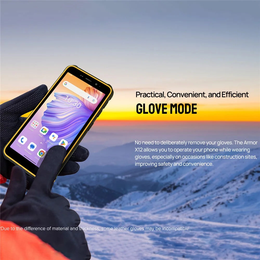 ULEFONE Armor X12 5.45-inch Helio A22 3GB+32GB Smartphone 4680mAh 13MP 4G Rugged Phone - Black / EU Plug - 6