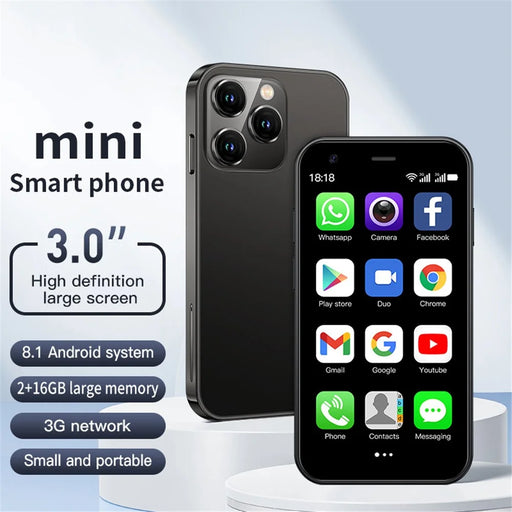 SOYES XS15 3.0-Inch 2GB+16GB 3G Small-Screen Mini Smartphone - Black - 2