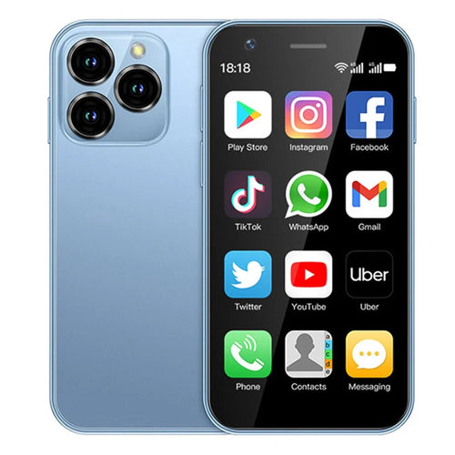 SOYES XS16 3 Inch 4G Mini Smartphone Android 10 5MP Dual SIM Cellphone, 2+16GB - Blue - 1