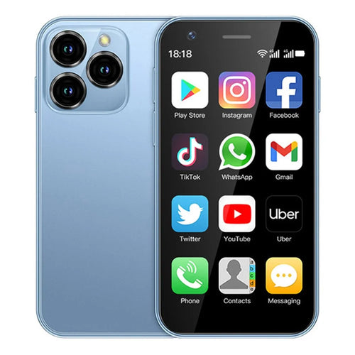 SOYES XS16 Android 10 5MP Dual SIM Mini Cellphone 3 Inch 4G Smartphone, 3+64GB - Blue - 1