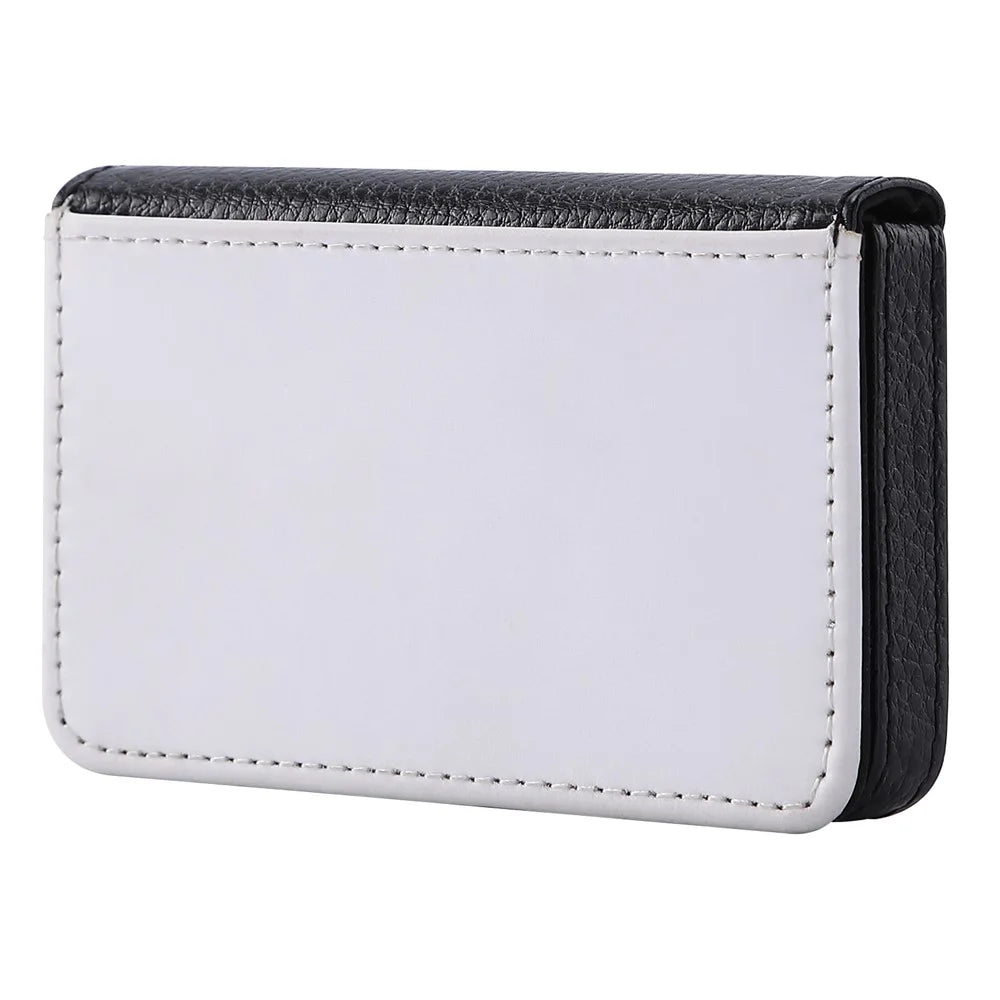 Magnetic PU Leather Business Card Holder Portable Mini Card Storage Organizer Box - 1
