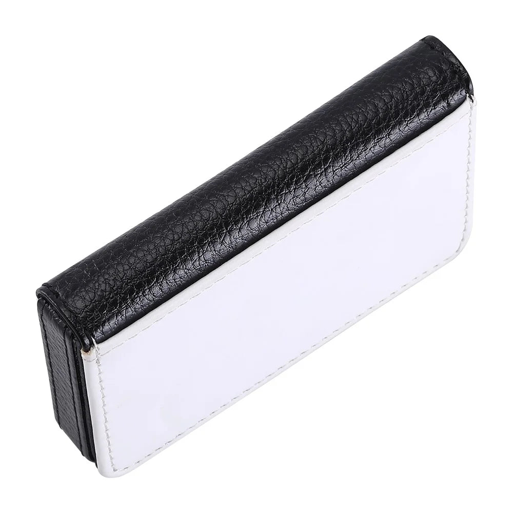 Magnetic PU Leather Business Card Holder Portable Mini Card Storage Organizer Box - 5