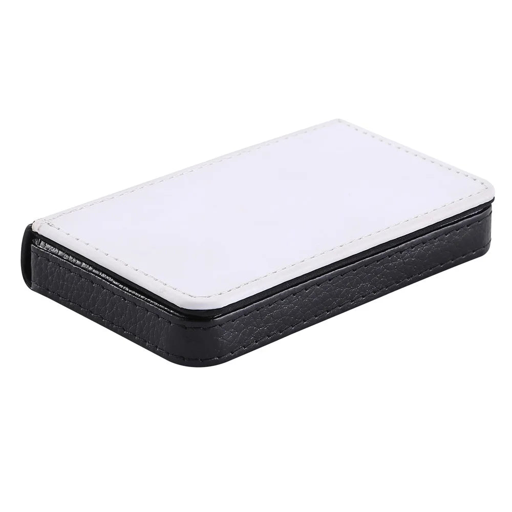 Magnetic PU Leather Business Card Holder Portable Mini Card Storage Organizer Box - 6