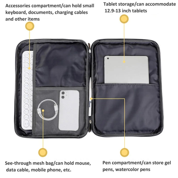 Slim Carrying Case for 13-inch Laptops, Tablets Oxford Fabric Portable Storage Bag - Blue - 5