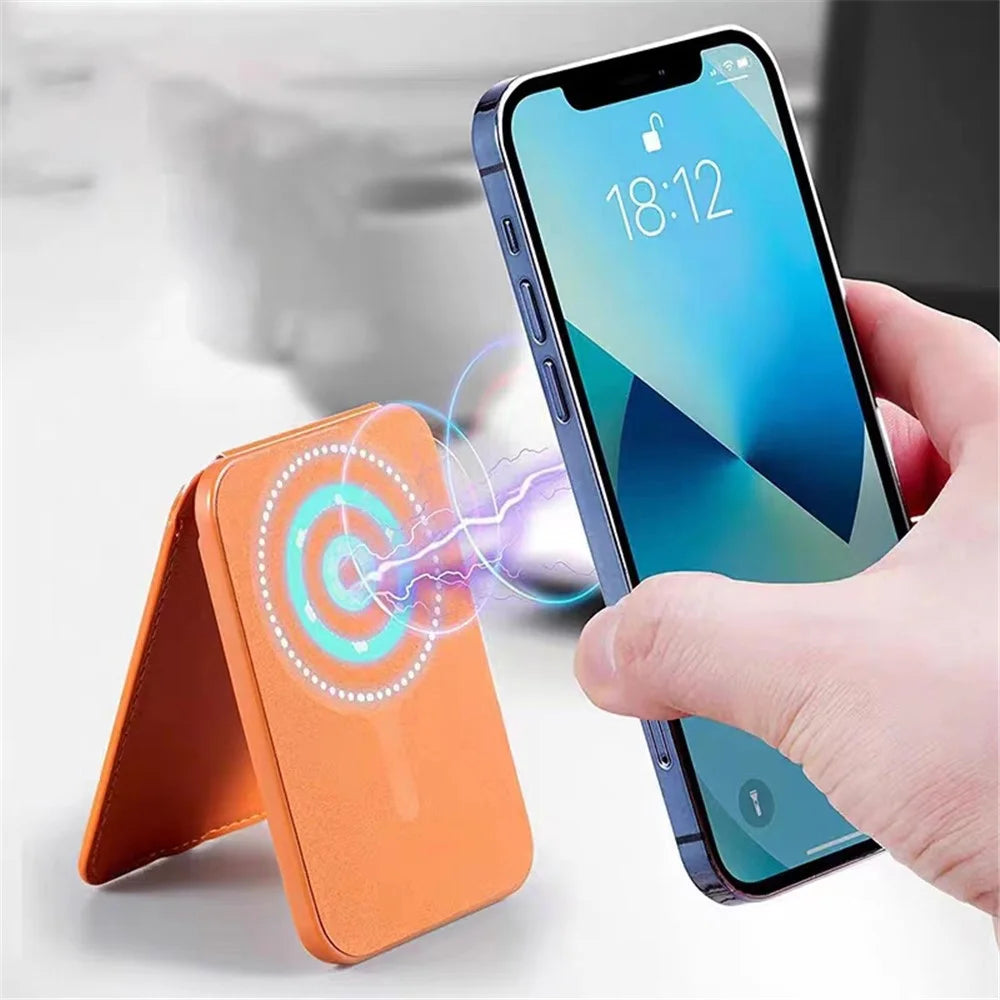 ILEX PACK Card Bag for Mobile Phone with Adjustable Kickstand - Orange - 3