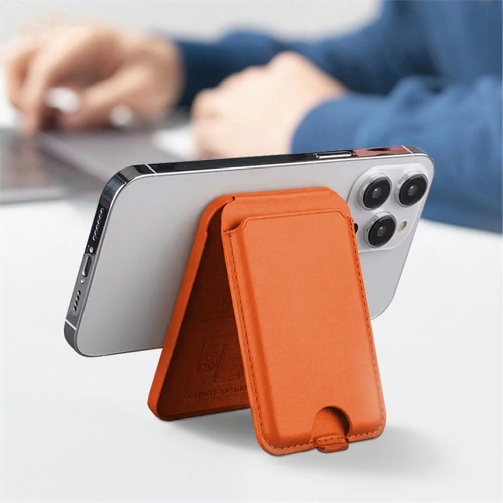ILEX PACK Card Bag for Mobile Phone with Adjustable Kickstand - Orange - 6
