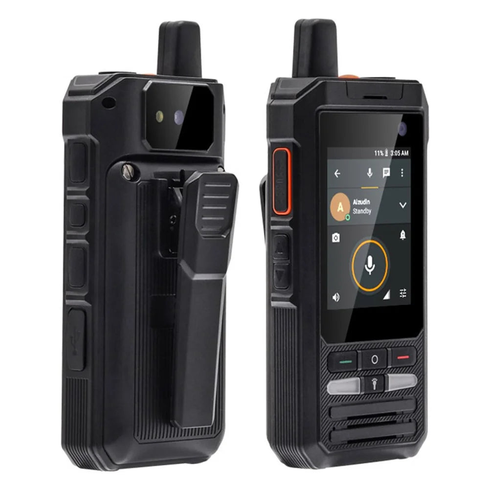 UNIWA F80S 2.4-inch Phone POC Global Intercom 4G Android Smartphone with Flashlight - Black / US Plug - 1