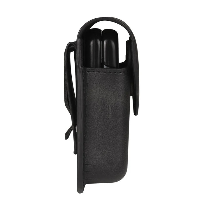 Universal PU Leather Waist Bag with Back Clip and Belt Loop for Folding Phones - Black - 7