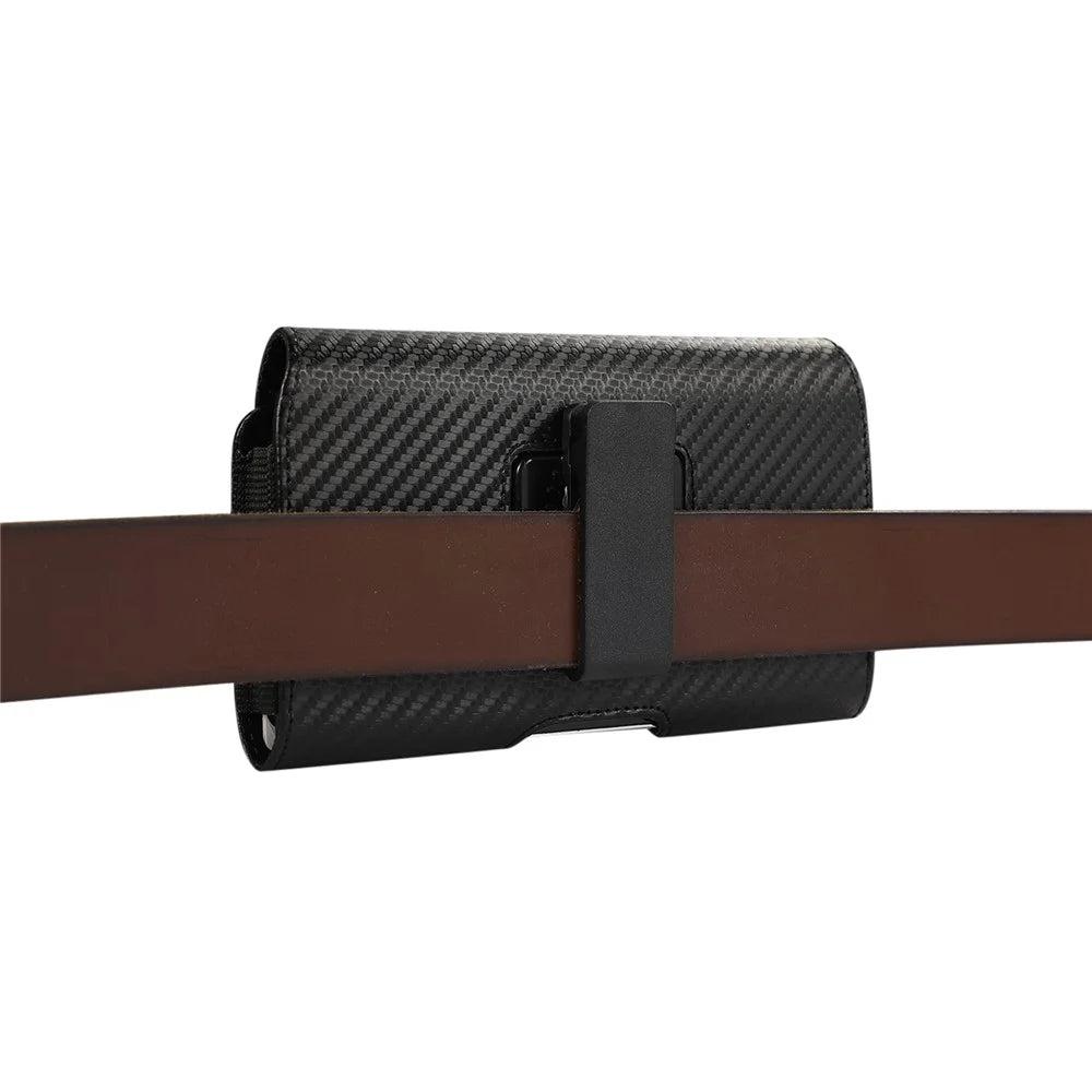 Universal Horizontal Leather Case Fits 7.0 inch Phone Belt Pouch Holster with Magnetic Closure - 5