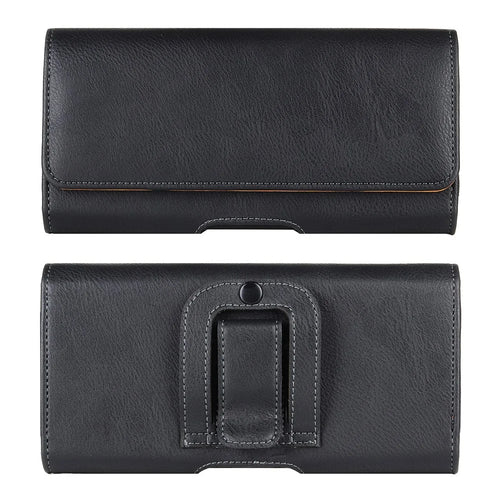 17.2 X 7.6 X 2cm Universal Leather Phone Pouch with Belt Clip, Magnetic Closure Waist Phone Bag - 1