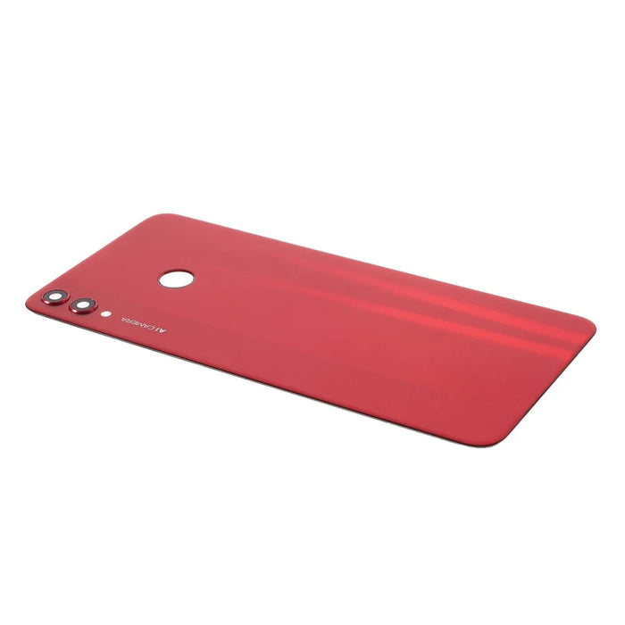 OEM Battery Cover with Adhesive Sticker + Camera Lens Ring Cover for Huawei Honor 8X - Red - 2