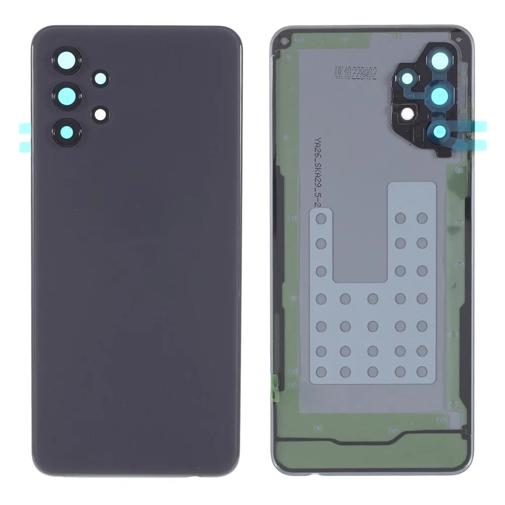 OEM Battery Housing Cover Part with Adhesive Sticker Rear Camera Lens Cover for Samsung Galaxy A32 5G A326 - Black - 1
