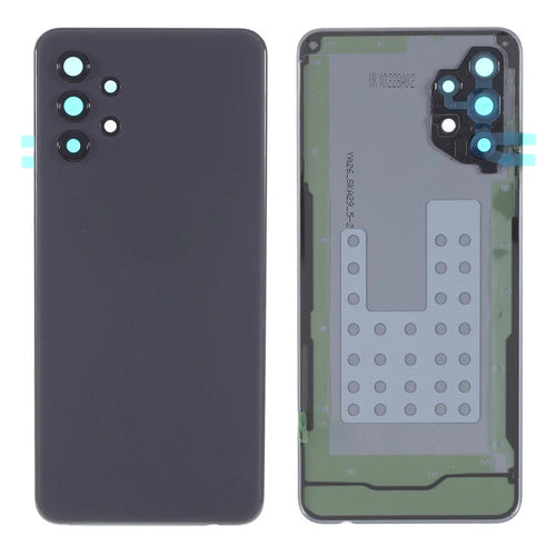 OEM Battery Housing Cover Part with Adhesive Sticker Rear Camera Lens Cover for Samsung Galaxy A32 5G A326 - Black - 1