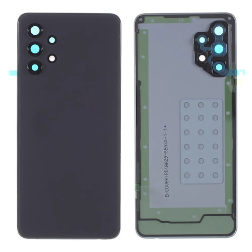 OEM Back Battery Housing Cover with Adhesive Sticker Rear Camera Lens Cover for Samsung Galaxy A32 4G (EU Version) A325 - Black - 1