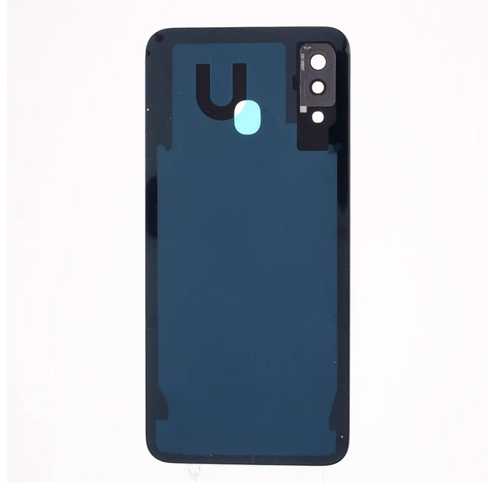 Battery Housing Back Cover with Camera Ring Lens Cover Replacement (without Logo) for Samsung Galaxy A30 - Black - 3