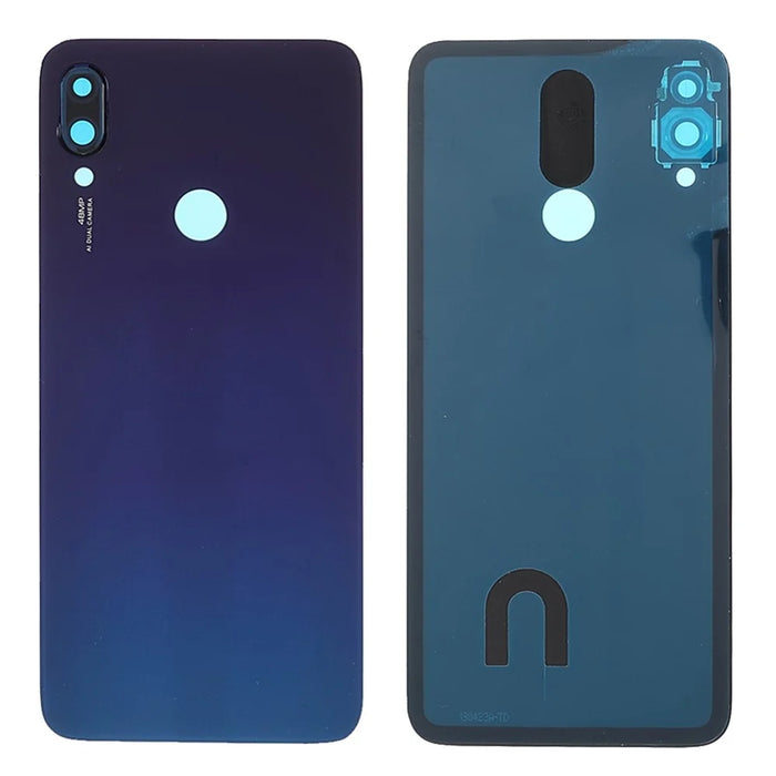 Battery Back Cover Rear Housing Replacement with Camera Lens Cover Part (without Logo) for Xiaomi Redmi Note 7 - Blue - 1