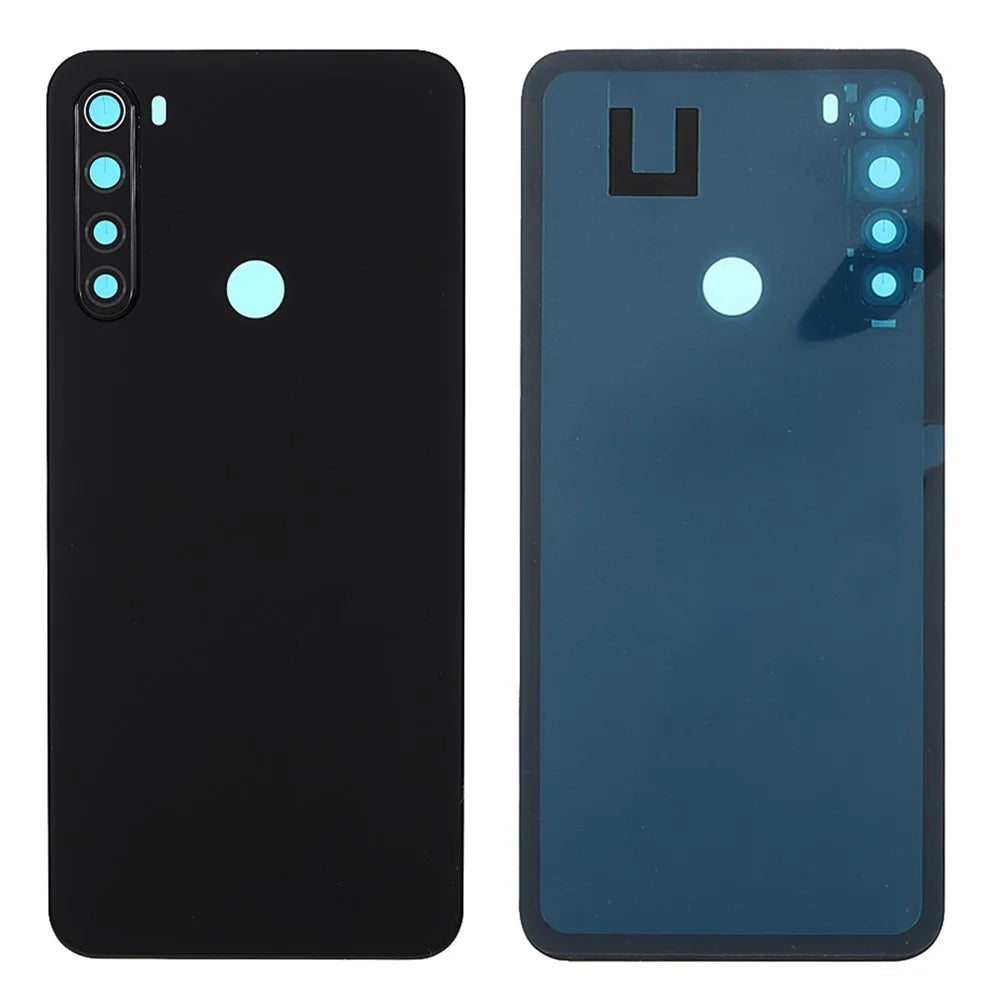 Battery Back Rear Cover Housing Door Replacement with Camera Lens Cover Part (without Logo) for Xiaomi Redmi Note 8 - Black - 1