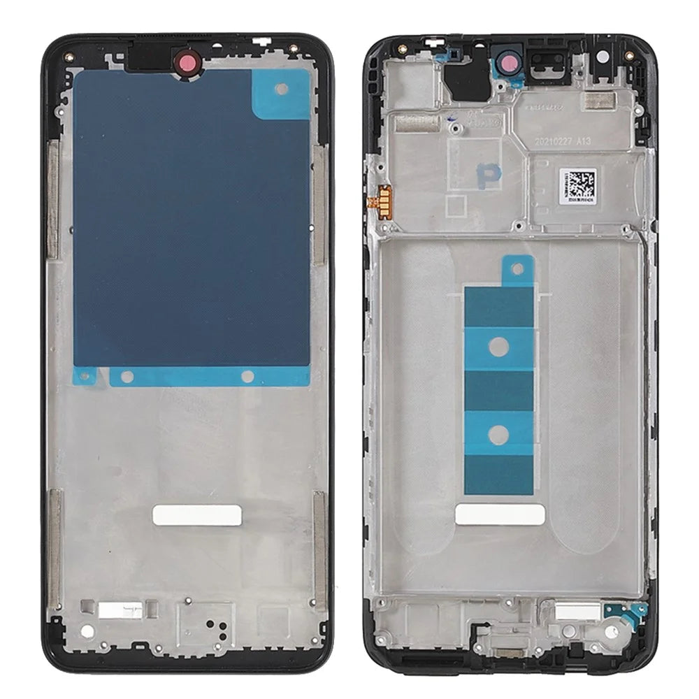 OEM Repair Parts Middle Frame Bezel Plate (A Side) for Xiaomi Redmi Note 10 5G - Black - 1