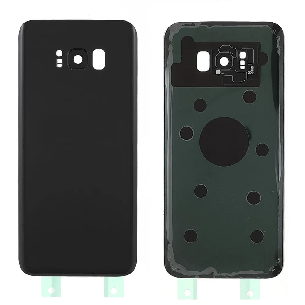 Battery Housing Back Cover with Camera Ring Lens Cover Replacement (without Logo) for Samsung Galaxy S8+ - Black - 1