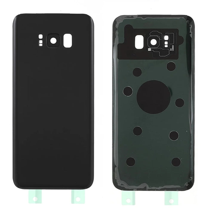 Battery Housing Back Cover with Camera Ring Lens Cover Replacement (without Logo) for Samsung Galaxy S8+ - Black - 1