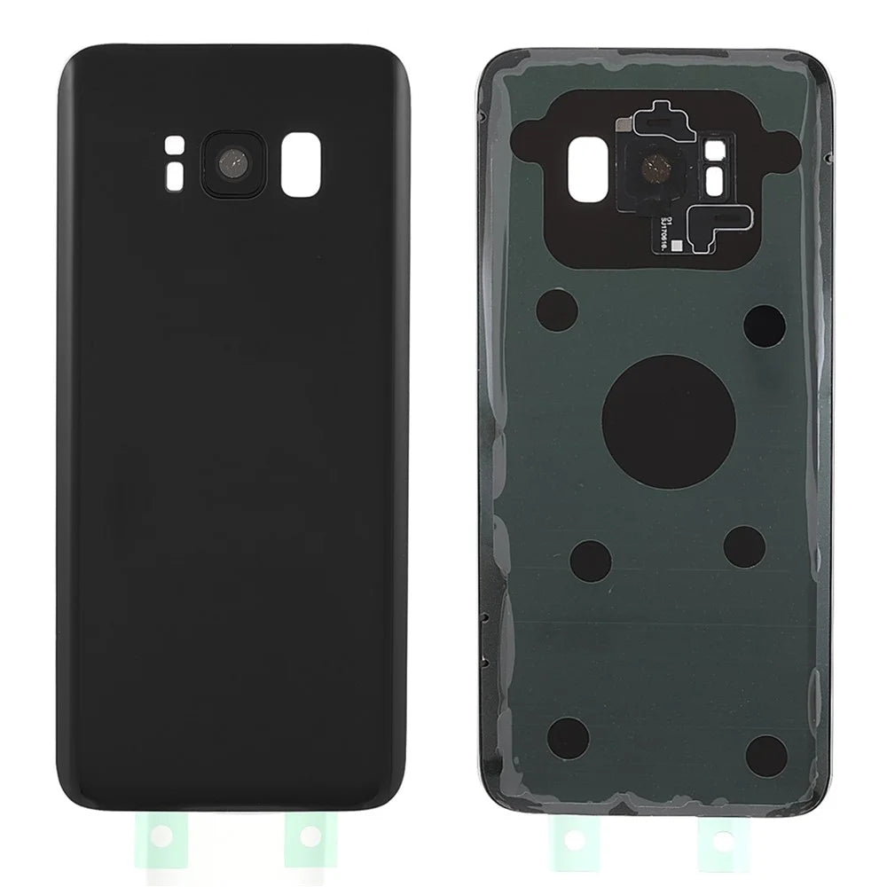 Battery Housing Back Cover with Camera Ring Lens Cover Replacement (without Logo) for Samsung Galaxy S8 - Black - 1