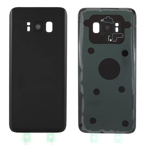 Battery Housing Back Cover with Camera Ring Lens Cover Replacement (without Logo) for Samsung Galaxy S8 - Black - 1