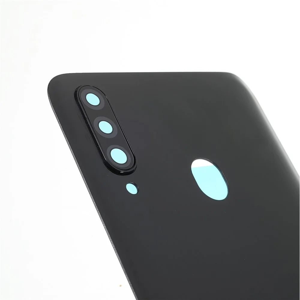 Back Battery Housing Cover with Camera Ring Lens Cover Replacement (without Logo) for Samsung Galaxy A20s - Black - 5