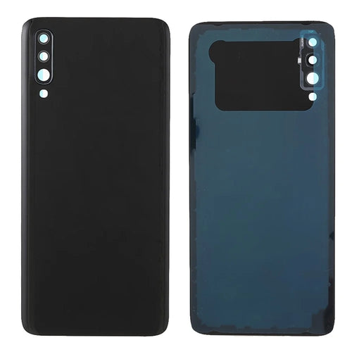 Battery Back Cover Rear Housing with Camera Ring Cover Parts Replacement (without Logo) for Samsung Galaxy A70 - Black - 1