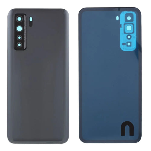 Housing Battery Door Back Cover with Camera Ring Cover Replacement (without Logo) for Huawei P40 Lite 5G - Midnight Black - 1