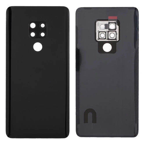 For Huawei Mate 20 Housing Battery Door Back Cover Replacement Parts with Camera Ring Cover (without Logo) - Black - 1