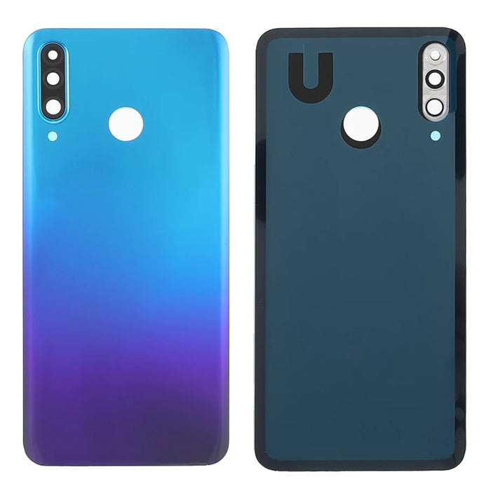 For Huawei P30 Lite (48MP) Battery Back Door Cover Replacement with Camera Ring Cover (without Logo) - Blue - 1