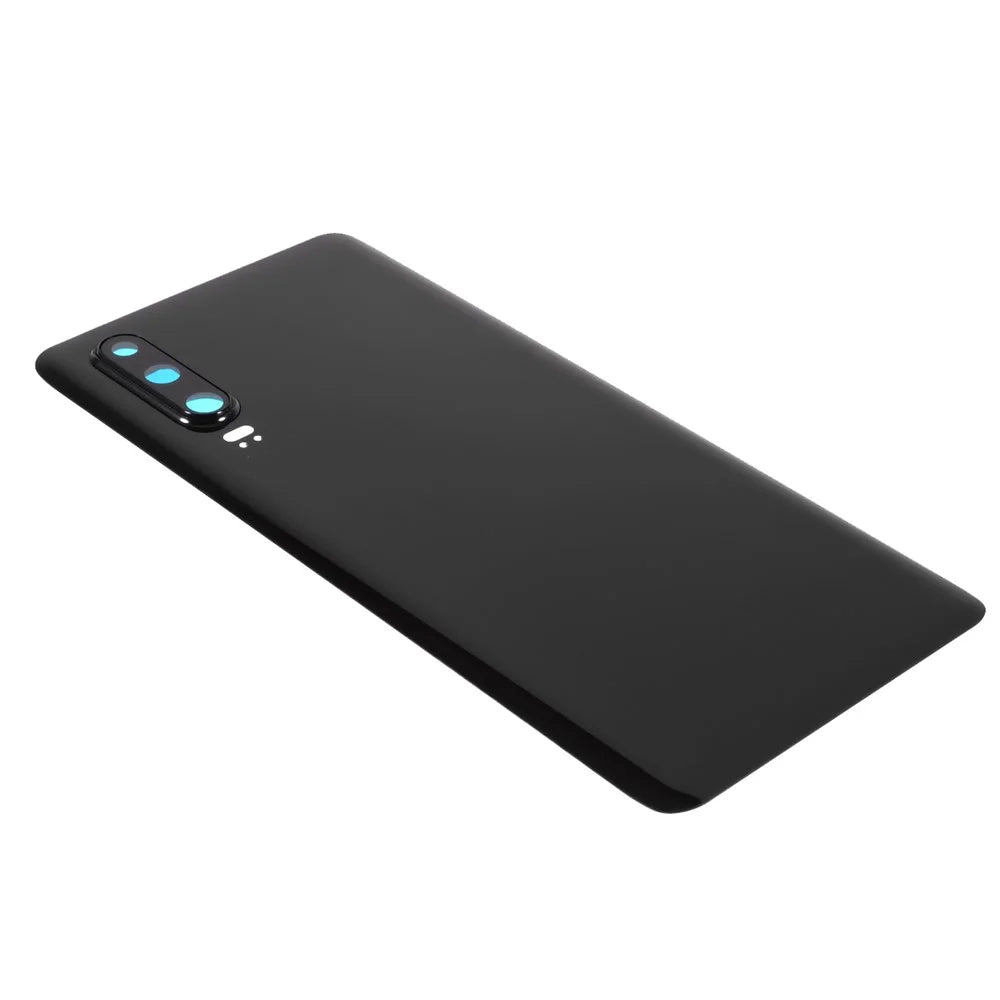 Battery Back Cover Rear Housing with Camera Lens Cover Part (without Logo) for 	Huawei P30 - Black - 4
