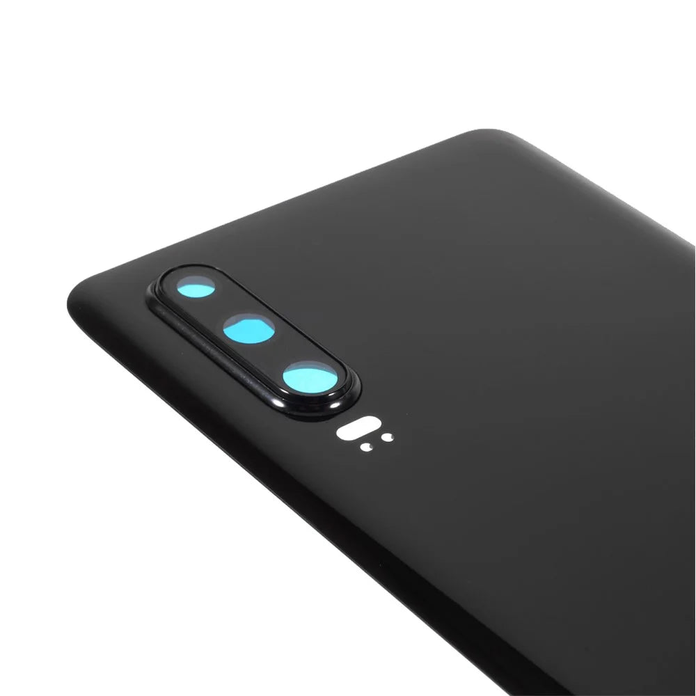 Battery Back Cover Rear Housing with Camera Lens Cover Part (without Logo) for 	Huawei P30 - Black - 5