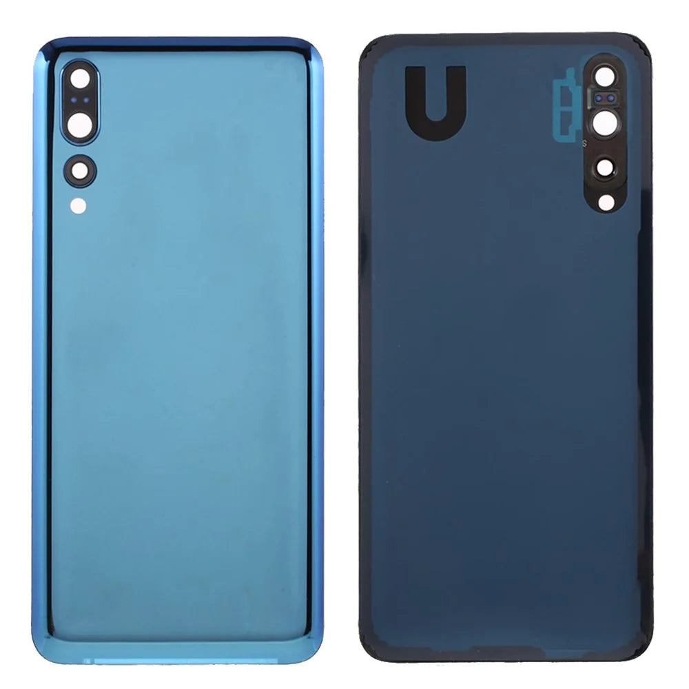 Battery Housing Back Cover with Camera Ring Lens Cover Replacement Part (without Logo) for Huawei P20 Pro - Blue - 1