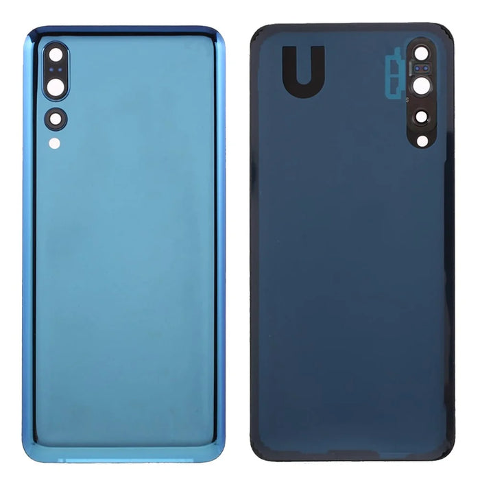 Battery Housing Back Cover with Camera Ring Lens Cover Replacement Part (without Logo) for Huawei P20 Pro - Blue - 1
