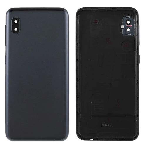 OEM Battery Housing Door Cover with Rear Camera Lens Ring Cover for Samsung Galaxy A10e A102 - Black - 1
