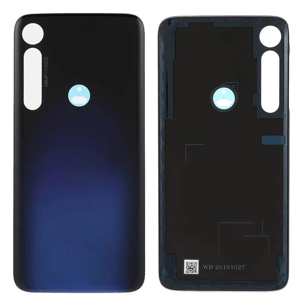 OEM Back Battery Housing Cover with Adhesive Sticker (without Logo) for Motorola Moto G8 Plus - Dark Blue - 1
