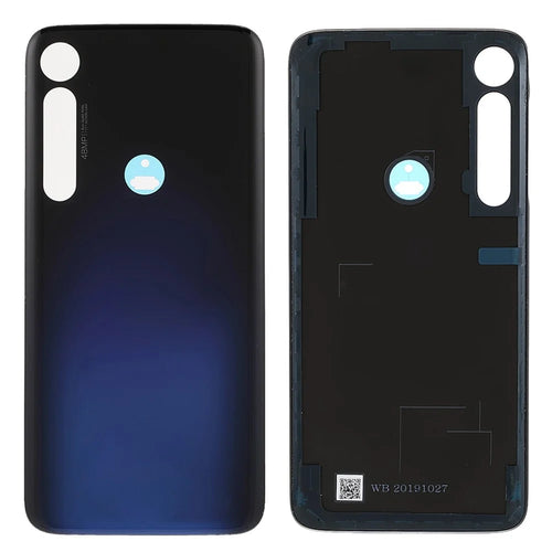 OEM Back Battery Housing Cover with Adhesive Sticker (without Logo) for Motorola Moto G8 Plus - Dark Blue - 1