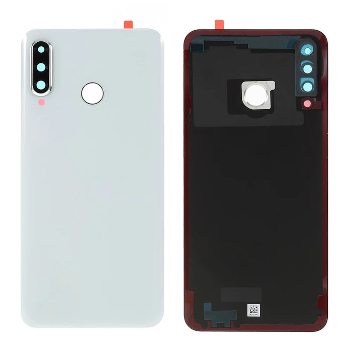 Back Battery Housing Cover with Camera Ring Lens Cover Part (without Logo) for Huawei P30 Lite (24MP) - White - 1