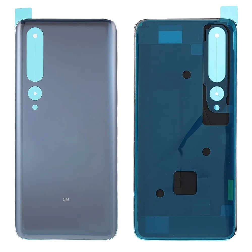 OEM Battery Door Cover Part Replacement for Xiaomi Mi 10 5G - Titanium Silver Black - 1