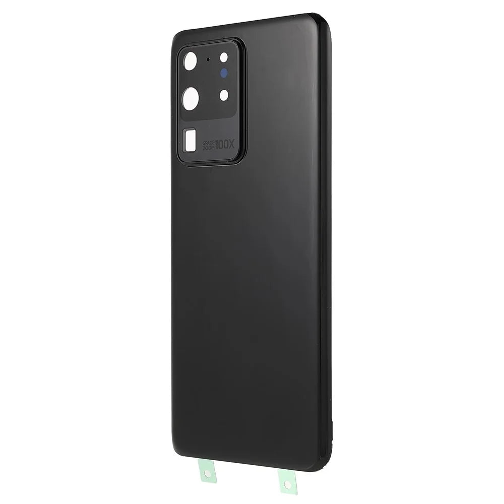 Housing Battery Door Back Cover Replacement Parts with Camera Ring Cover (without Logo) for Samsung Galaxy S20 Ultra 5G/S20 Ultra - Black - 2