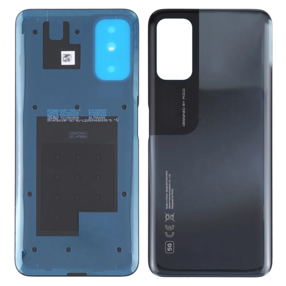 For Xiaomi Poco M3 Pro 5G M2103K19PG/M2103K19PI OEM Battery Door Cover Replacement Part - Black - 1