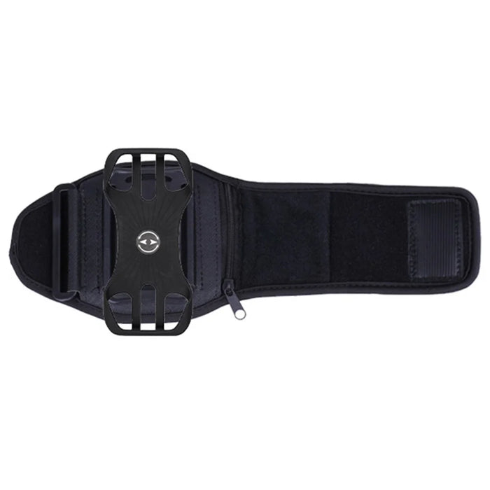 4.5"-7" Phones Armband Detachable Rotary Phone Holder Adjustable Wrist Bag for Outdoor Sports - Four Clamps/Black - 2