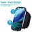 4.5"-7" Phones Armband Detachable Rotary Phone Holder Adjustable Wrist Bag for Outdoor Sports - Four Clamps/Black - 7