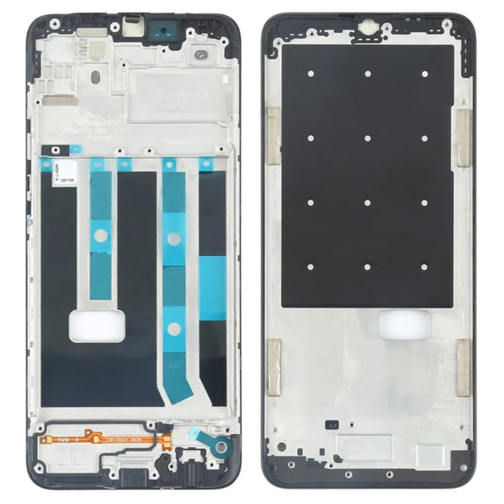 For OPPO A15 CPH2185 / A15s CPH2179 / A35 / A16k Middle Plate Frame Repair Part (A-Side) (without Logo) - Black - 1