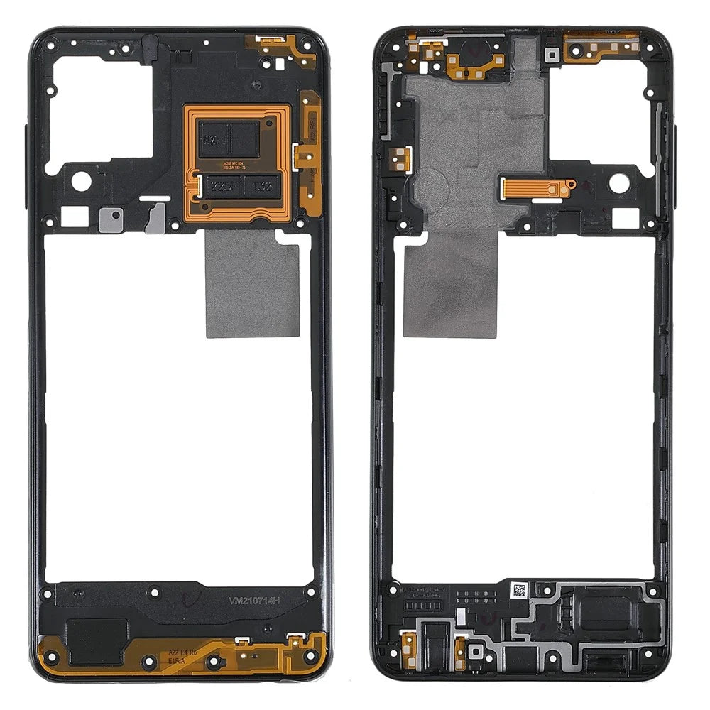 For Samsung Galaxy A22 4G (EU Version) A225 OEM Middle Plate Frame Replacement (without Logo) - Black - 1