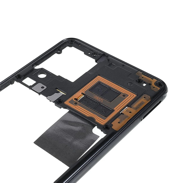 For Samsung Galaxy A22 4G (EU Version) A225 OEM Middle Plate Frame Replacement (without Logo) - Black - 6