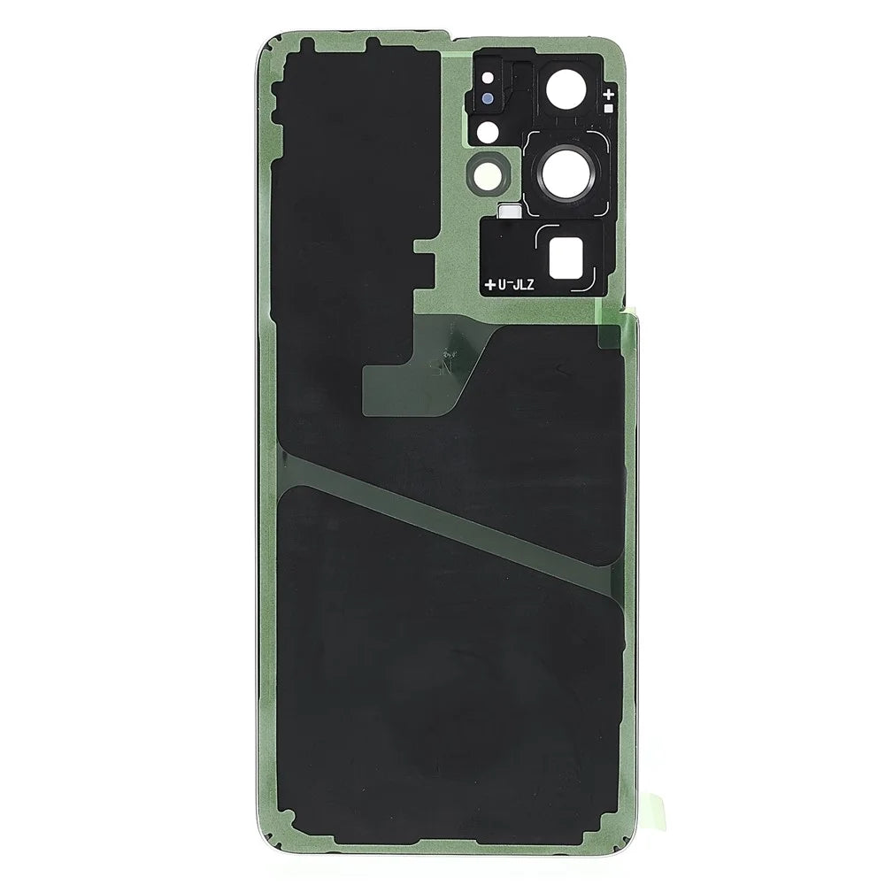 For Samsung Galaxy S21 Ultra 5G Housing Battery Door Back Cover Replacement Parts with Camera Ring Cover (without Logo) - Grey - 4